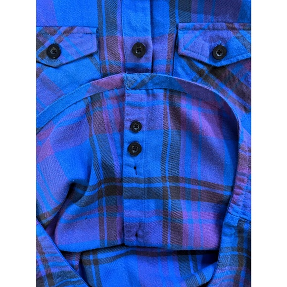 EUC O’Neill Button Flannel Size Medium Gorgeous Blue - Picture 12 of 12